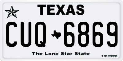 TX license plate CUQ6869
