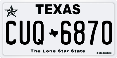 TX license plate CUQ6870