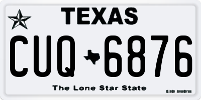 TX license plate CUQ6876
