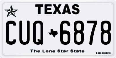 TX license plate CUQ6878