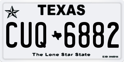 TX license plate CUQ6882