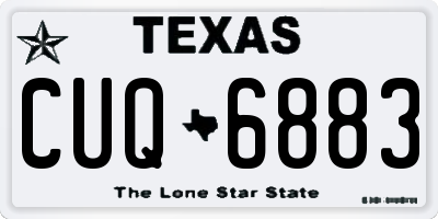TX license plate CUQ6883