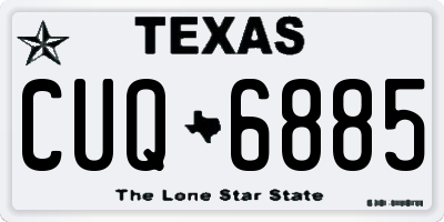 TX license plate CUQ6885