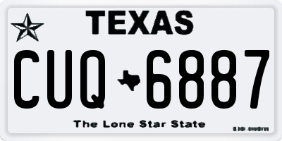 TX license plate CUQ6887