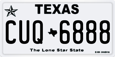 TX license plate CUQ6888