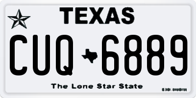 TX license plate CUQ6889
