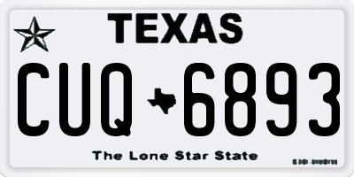 TX license plate CUQ6893