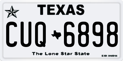 TX license plate CUQ6898