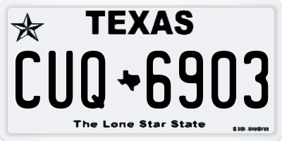 TX license plate CUQ6903