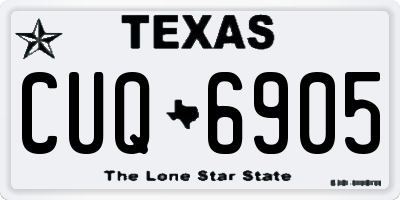 TX license plate CUQ6905