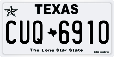 TX license plate CUQ6910