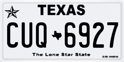 TX license plate CUQ6927