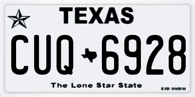 TX license plate CUQ6928