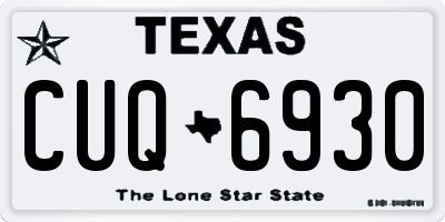 TX license plate CUQ6930