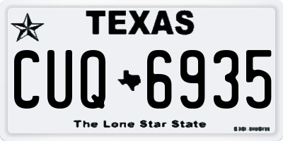 TX license plate CUQ6935