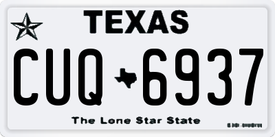 TX license plate CUQ6937