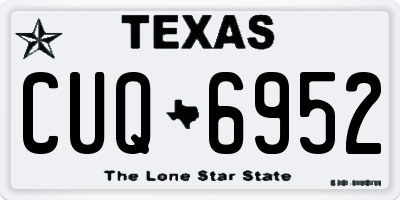 TX license plate CUQ6952