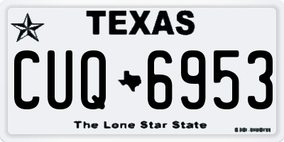 TX license plate CUQ6953