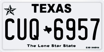 TX license plate CUQ6957