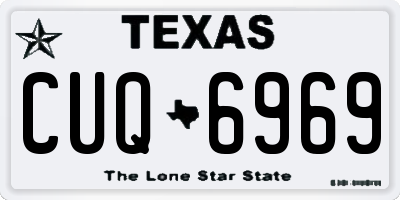 TX license plate CUQ6969