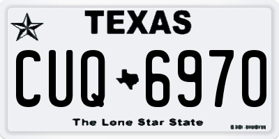 TX license plate CUQ6970