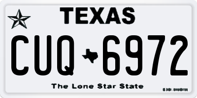 TX license plate CUQ6972