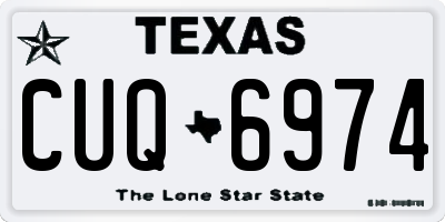 TX license plate CUQ6974