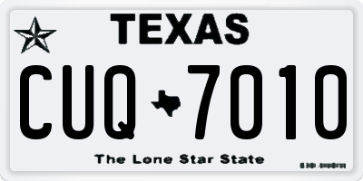 TX license plate CUQ7010
