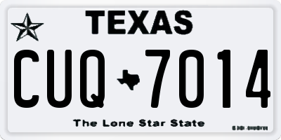 TX license plate CUQ7014