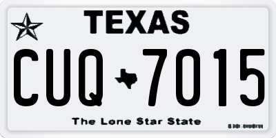 TX license plate CUQ7015