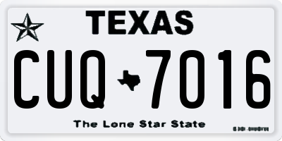 TX license plate CUQ7016