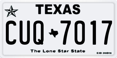 TX license plate CUQ7017