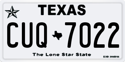 TX license plate CUQ7022