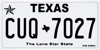 TX license plate CUQ7027