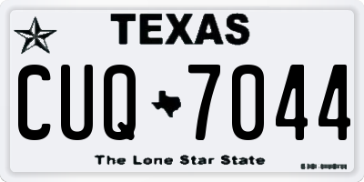 TX license plate CUQ7044