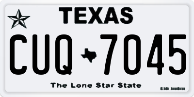 TX license plate CUQ7045