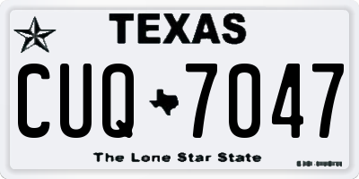 TX license plate CUQ7047