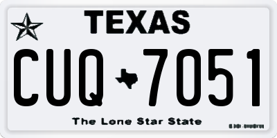 TX license plate CUQ7051