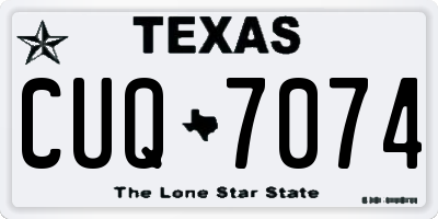 TX license plate CUQ7074