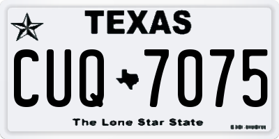 TX license plate CUQ7075