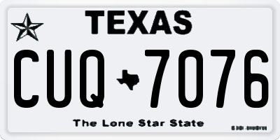 TX license plate CUQ7076