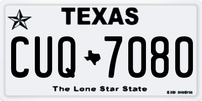 TX license plate CUQ7080