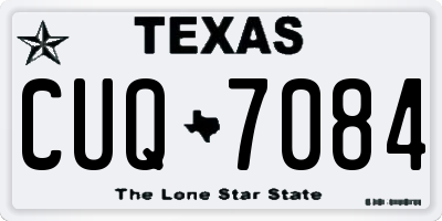 TX license plate CUQ7084