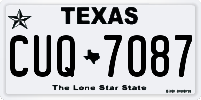 TX license plate CUQ7087