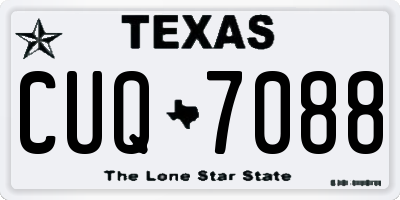 TX license plate CUQ7088