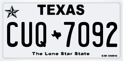 TX license plate CUQ7092