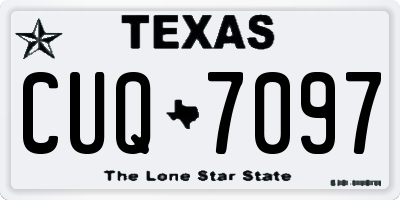 TX license plate CUQ7097