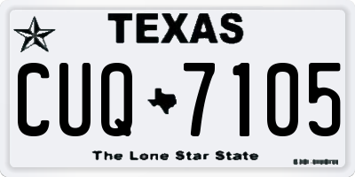 TX license plate CUQ7105