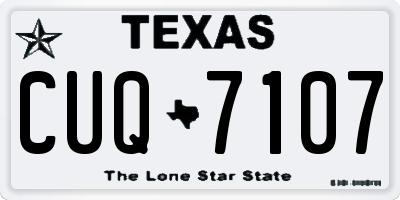 TX license plate CUQ7107