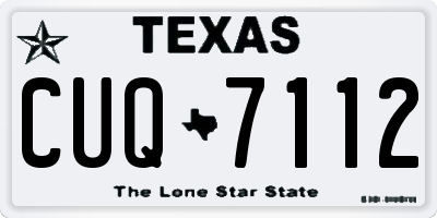 TX license plate CUQ7112